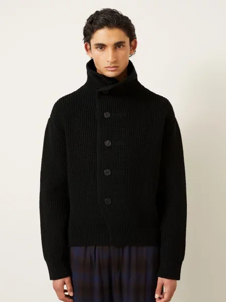 Dries Van Noten Pletený Svetr Marino černá