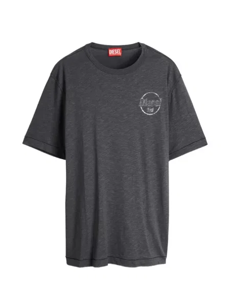 Tricou Diesel cu imagine din jerseu gri