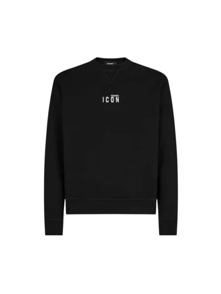 Bluza Dsquared2 z okrągłym dekoltem czarna