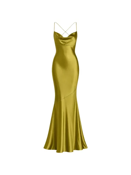Rochie maxi Retrofete verde