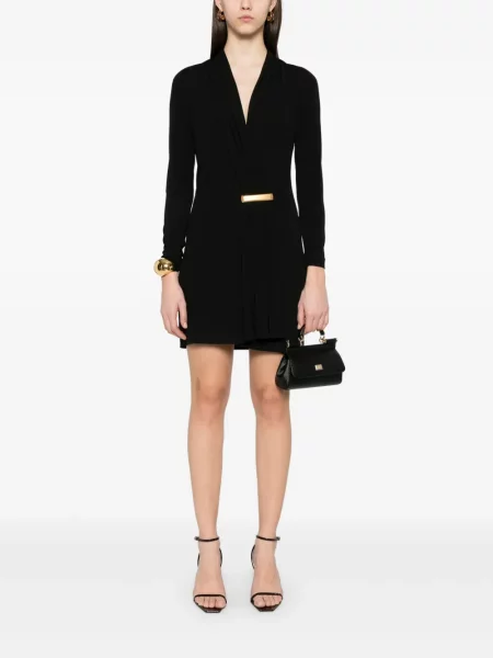 Rochie mini Tom Ford drapată de costum negru