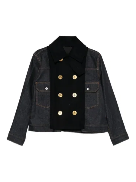 Kurtka jeansowa Sacai dwurzędowa niebieska