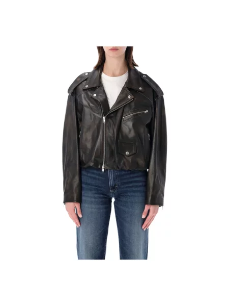 Kurtka skórzana S.w.o.r.d. 6.6.44 czarna