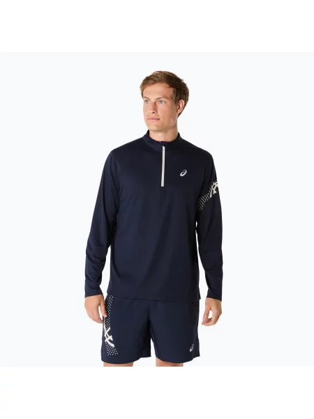 Бягане тениска с дълъг ръкав Asics с дълъг ръкав синьо