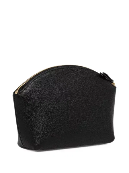 Кожена козметична чанта Emporio Armani черно