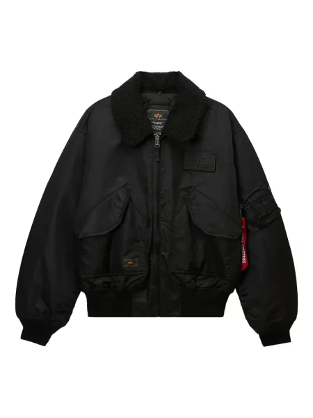 Gulerat geacă bomber Alpha Industries negru