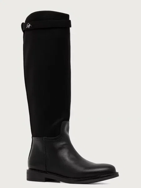 Steve Madden cizme cu plat pentru femei Stryke negru