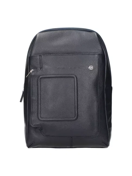 Torebka skórzana Piquadro skórzana niebieska