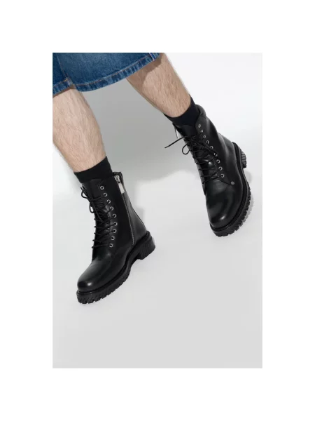 Buty do kostki Off-white skórzane o krotszym kroju białe