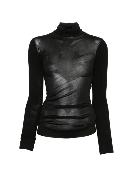 Lung top Jil Sander negru