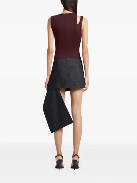Fustă din denim Courreges negru