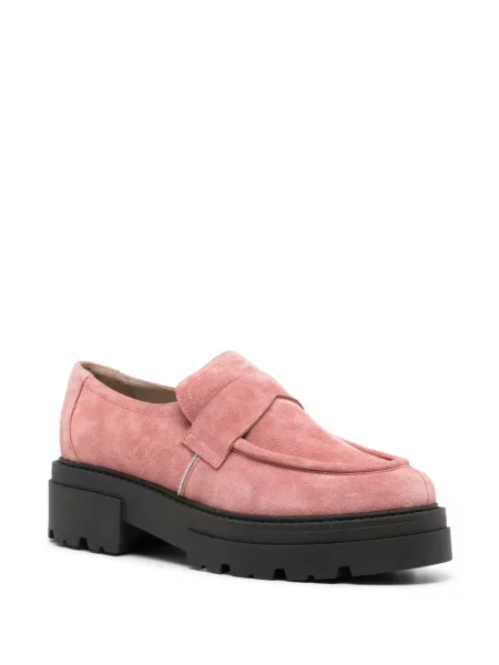 Semišové slip on loafers Fabiana Filippi růžové