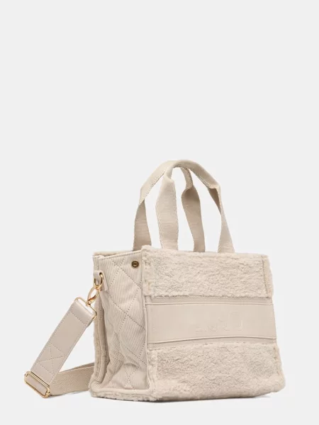 Rucsac Liu Jo din piele de oaie bej