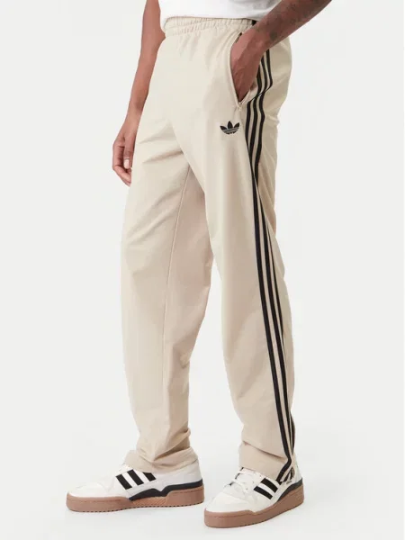 Spodnie sportowe Adidas Originals z autografem do biegania beżowy