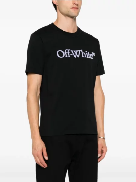 Tricou Off-white cu autograf alb