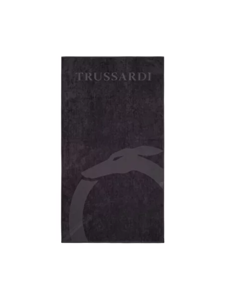 Haftowane jeansy Trussardi czarne
