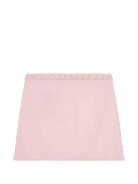 Fusta mini Rest&recreation tricotate cu cordon roz