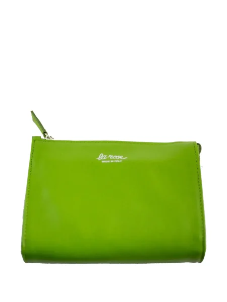 Geanta de piele La Rose din piele verde