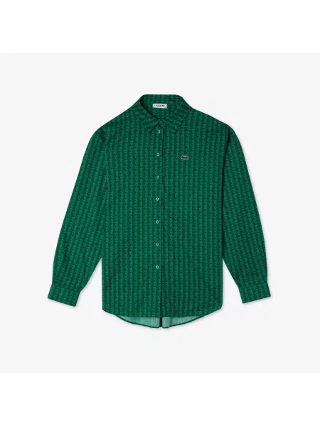 Рубашка Lacoste зеленая