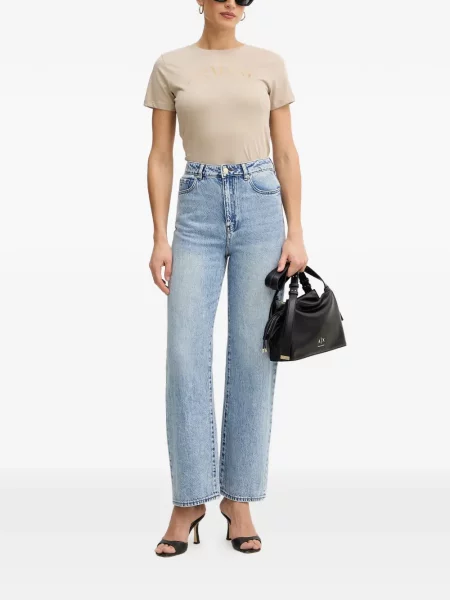 Blugi drepți Armani Exchange albastru