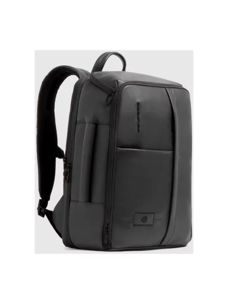 Torba na laptopa Piquadro skórzana czarna