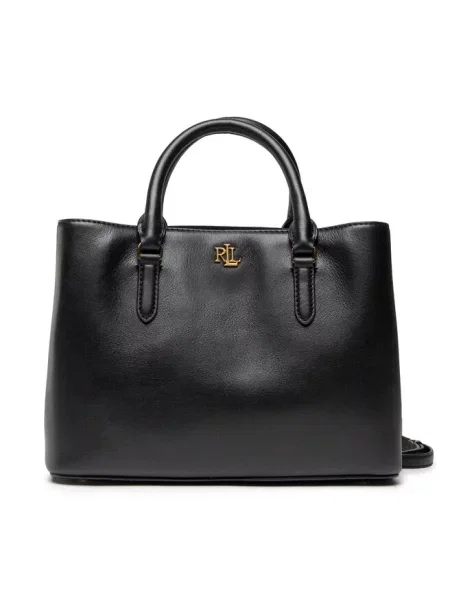 Torba typu kuferek z uchwytem model ‘MARCY’ Lauren Ralph Lauren czarna