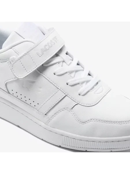 Lacoste Skórzane Buty Sportowe Z Zapięciem Na Rzep T-Clip białe
