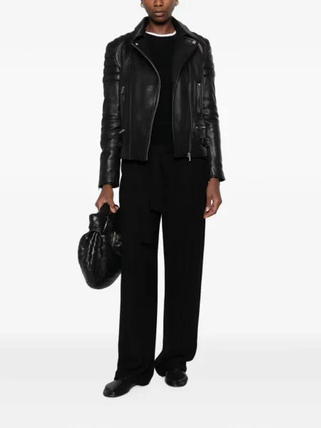 Geanta de piele Toteme negru