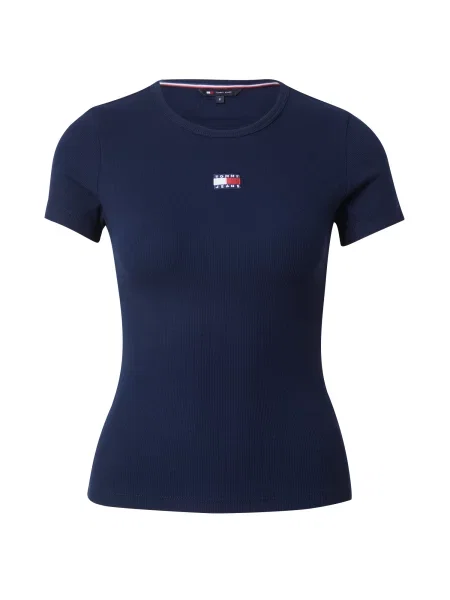 Tommy Jeans Tricou bleumarin / sângeriu alb