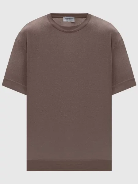 Футболка DANBY з розрізами John Smedley коричнева