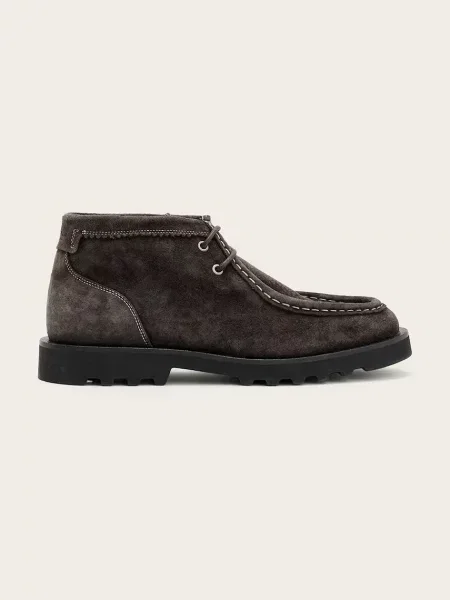 AllSaints pantofi de piele întoarsă SKIFF SUEDE BOOT gri