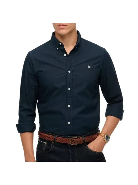 Koszula z długim rękawem Superdry Preppy Oxford niebieska