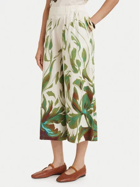 ACCESS FASHION Kuloty Kremowy Wide Leg