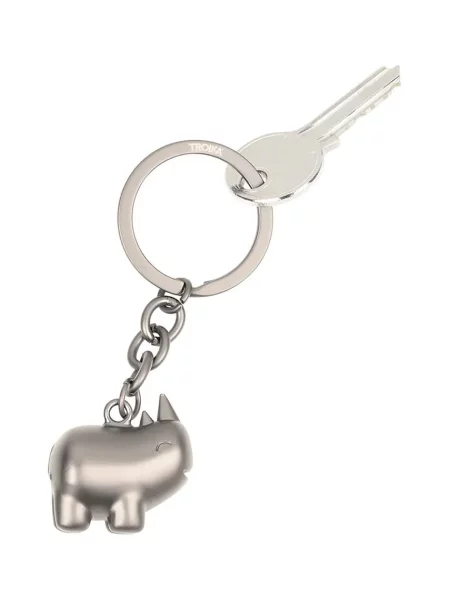 Troika Obesek za ključe Happy Rhino siva