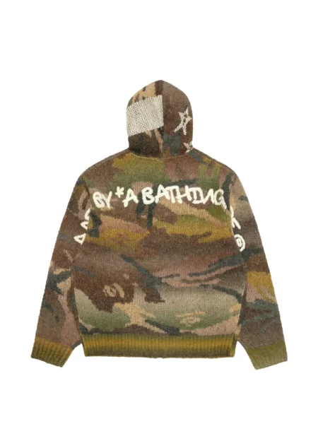 Hanorac cu glugă Aape By A Bathing Ape cu imagine cu model camuflaj verde