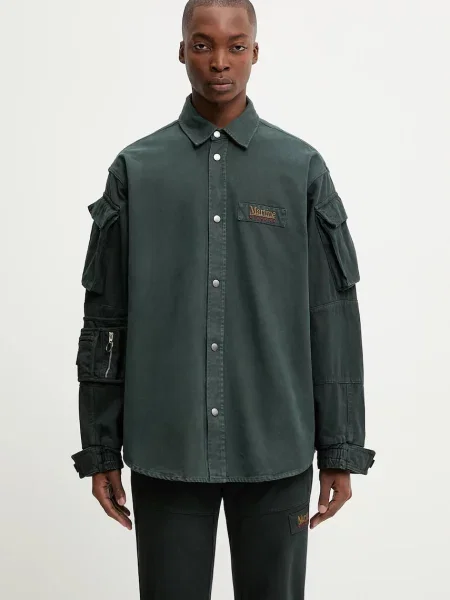 Martine Rose cămașă jeans Utility cu guler clasic relaxed verde