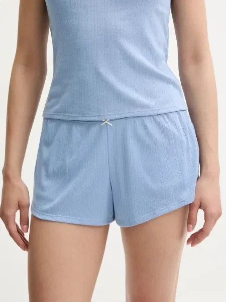 Късо долнище на пижама Hollister Co. синьо