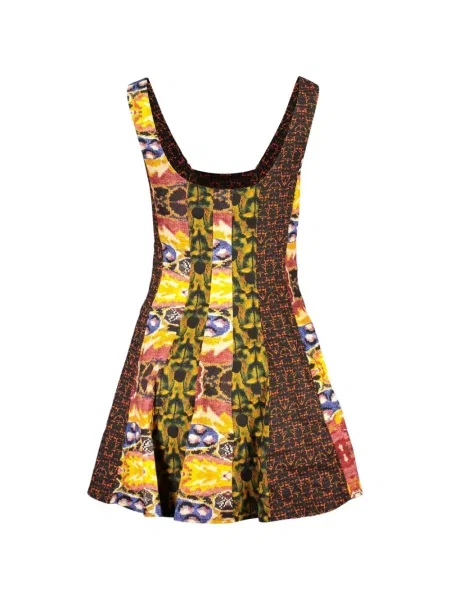 Rochie mini Desigual cu imagine cu imprimeu abstract galben