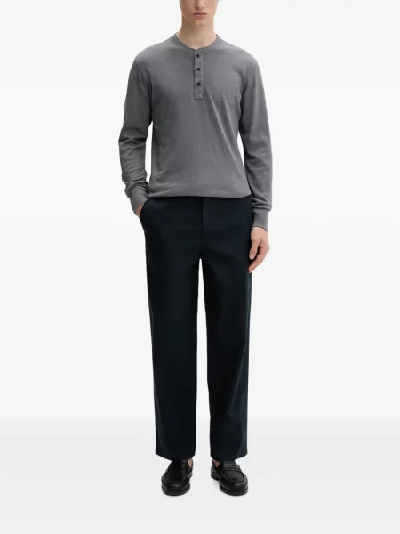 Pantaloni chino Rag & Bone cu broderie albastru