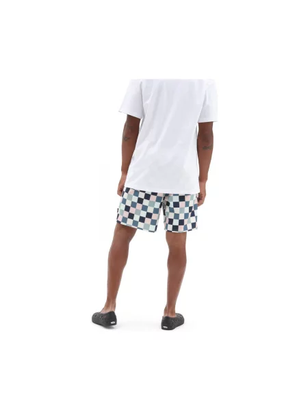 Pantaloni Vans în carouri alb