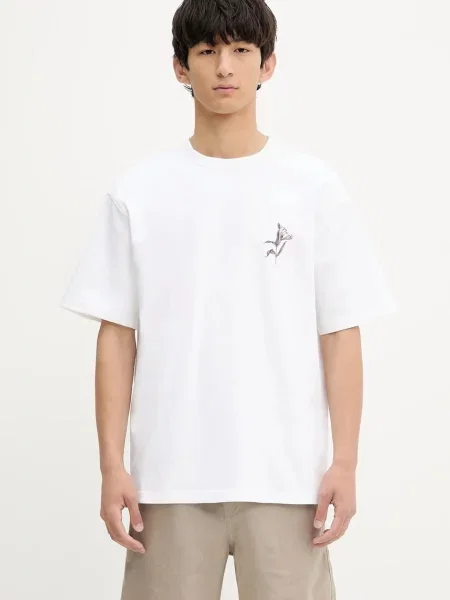Samsoe Samsoe t-shirt SALILIUM z nadrukiem biały