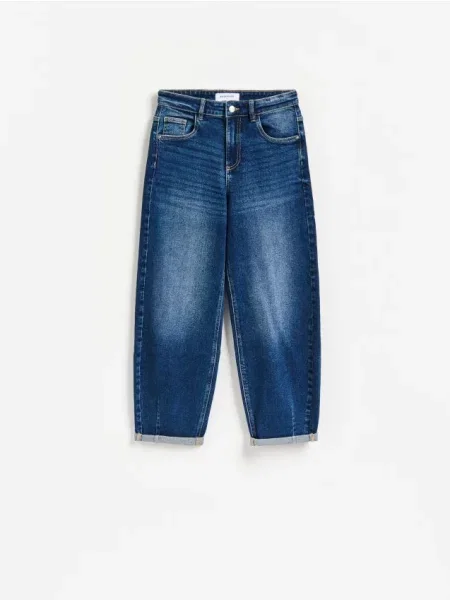 Reserved Blugi barrel leg albastru