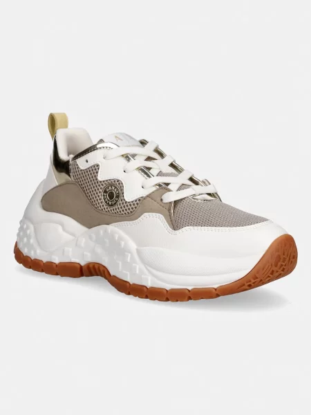 Sneakersy Armani Exchange sznurowane beżowe