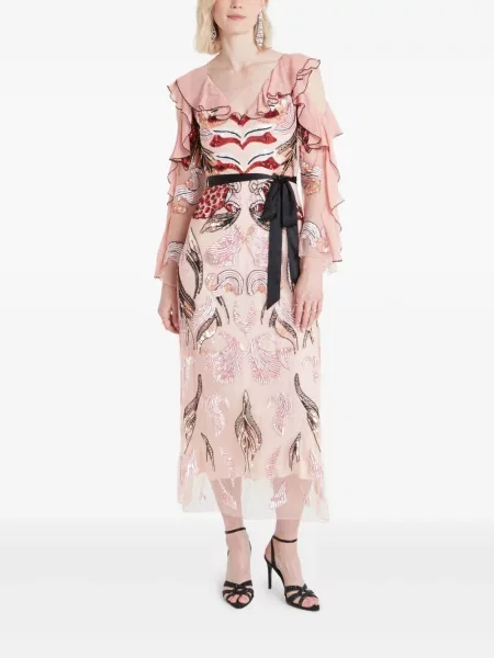 Rochie maxi Temperley London de costum roz