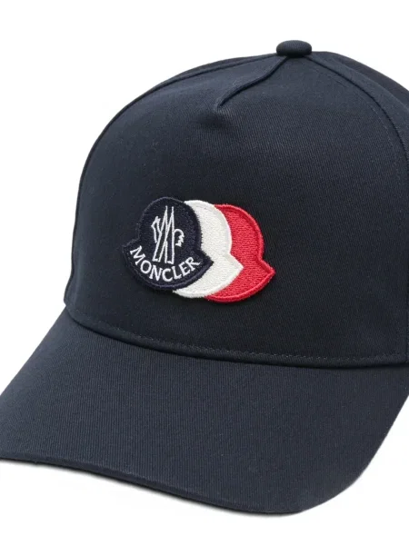 Czapka z daszkiem dziecięca Moncler Enfant niebieska