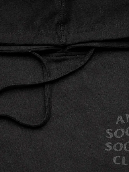 Суичър с качулка Anti Social Social Club с принт черно