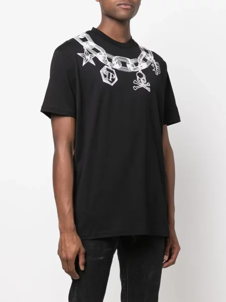 Tričko Philipp Plein s potiskem černé