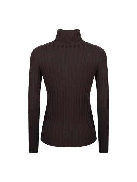 Sweter z golfem Drumohr brązowy