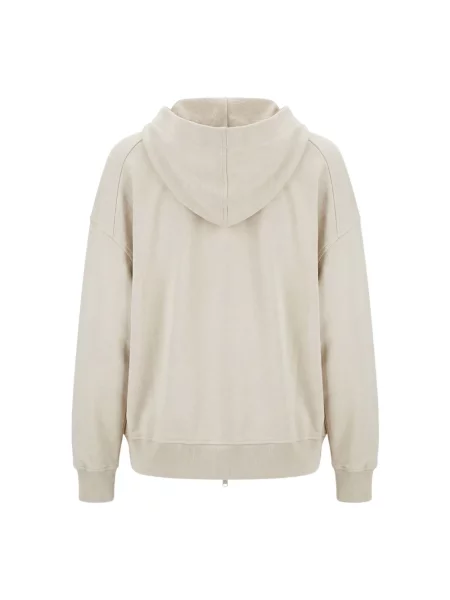 Bluza z kapturem Brunello Cucinelli z kapturem beżowa