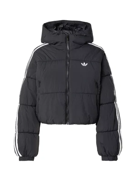 ADIDAS ORIGINALS Geacă de primăvară-toamnă negru alb